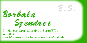 borbala szendrei business card